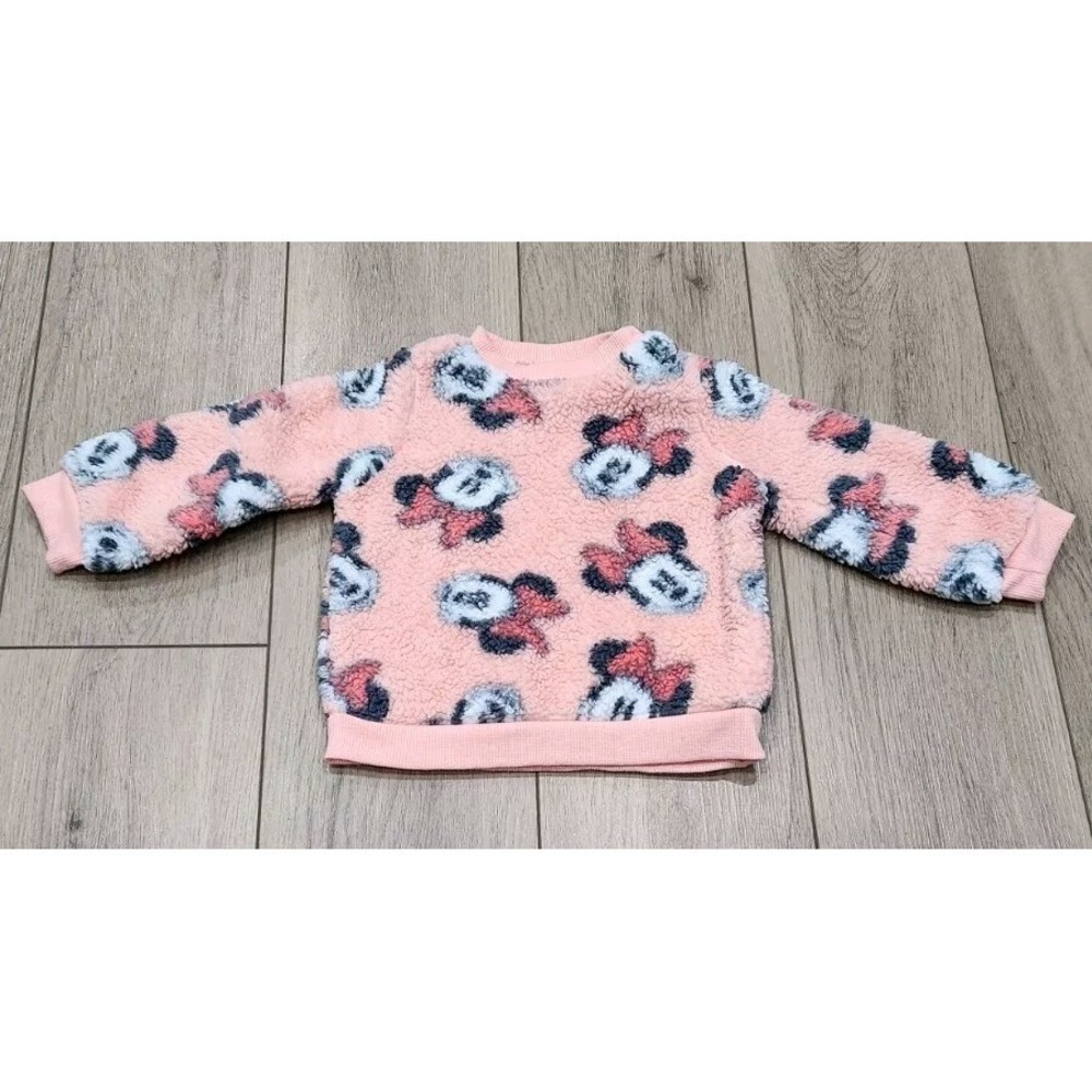 Disney Baby Minnie Mouse Sweater Pullover Pink‎ Girl Toddler Size 18 Months